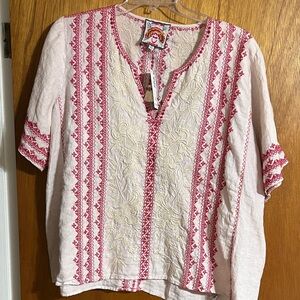 NWT!! Johnny Was Camille Embroidered top xxl